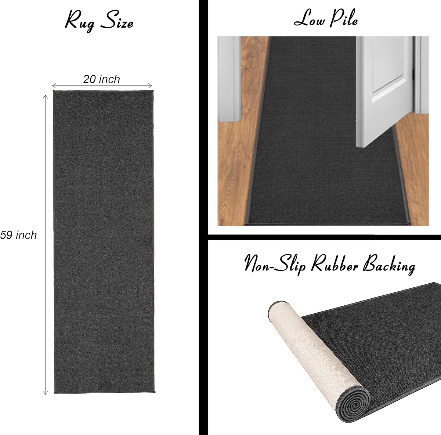 Ottomanson 20" x 59" Oval Laundry Room Rug - Non-Slip Mat for Laundry & Mudroom - Durable, Stain-Resistant, and Easy to Clean - Perfect for High-Traffic Areas - Runner Rug for Entryway, Yellow/Red