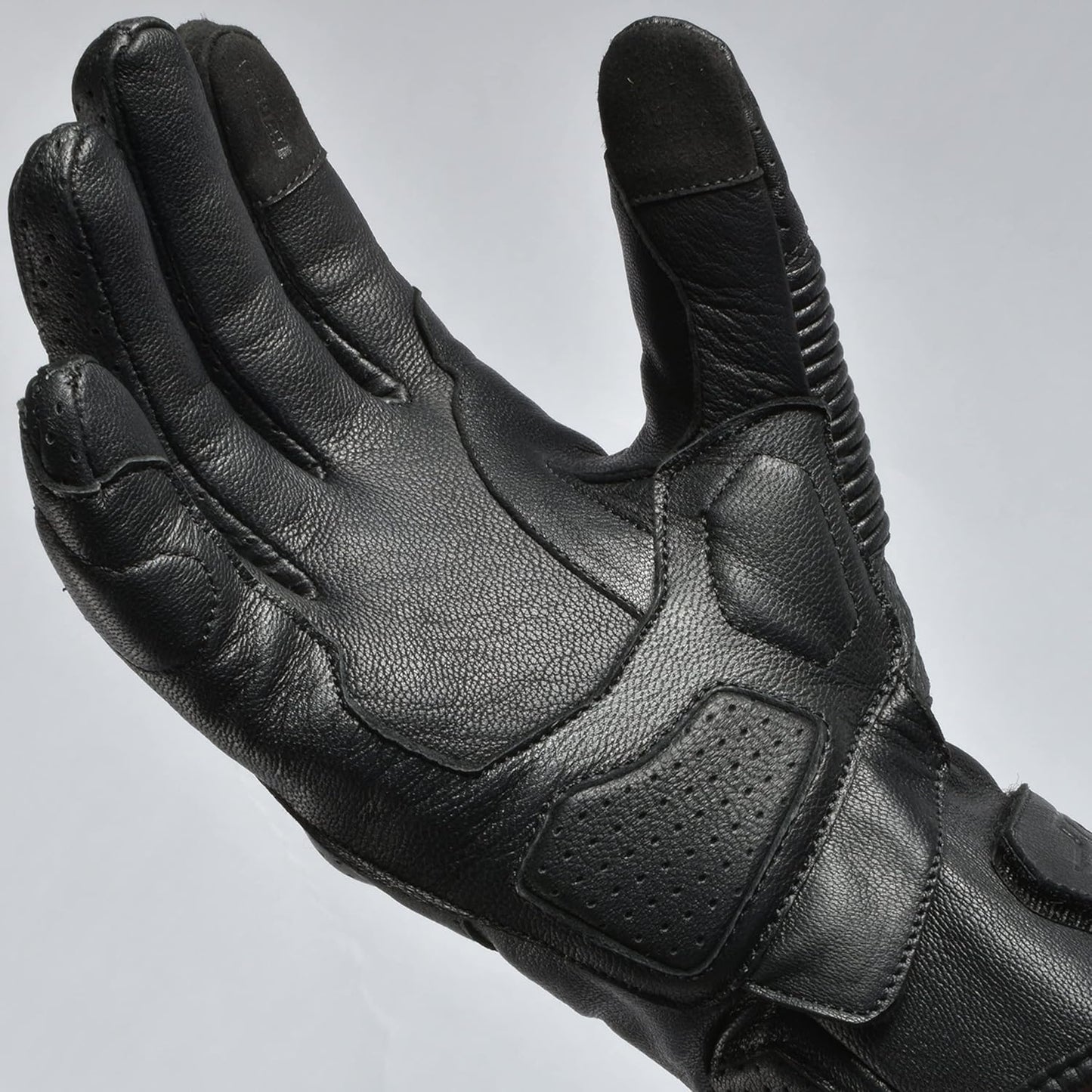 J.A.G. Motorcycle Gloves - Premium Leather Perforated Motorcycle Gloves for Men with Knuckle Protection | Touchscreen Motorbike Riding Gloves